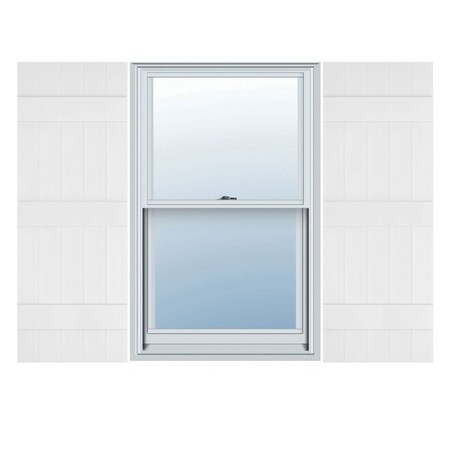Ekena Millwork Lifetime Vinyl, 5 Board Joined (3 Batten), Board-n-Batten Shutters, w/Shutter-Loks, LJ5C17X08900BW LJ5C17X08900BW